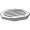 Ekena Millwork Octagonal Surface Mount PVC Gable Vent: Functional, w/ 2"W x 2"P Brickmould Sill Frame, 20"W x 20"H GVPOC20X2003SF - alternate 3